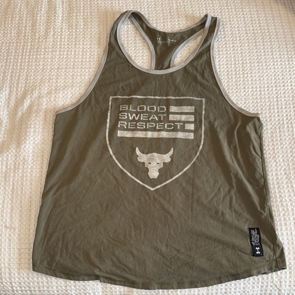 Under Armour Gray and Olive Tank Top
